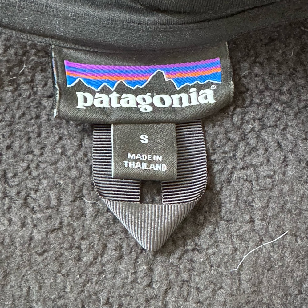PATAGONIA 1/4 Zip Fleece Pullover Zip Chest Pocket Womens SMALL Charcoal Gray - Picture 2 of 10